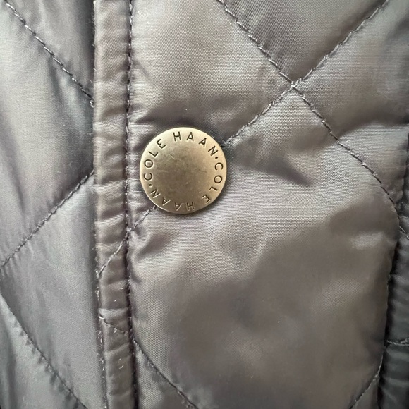 Cole Haan Men’s Blue Quilted Barn Jacket size XL With Corduroy Details - Picture 4 of 16